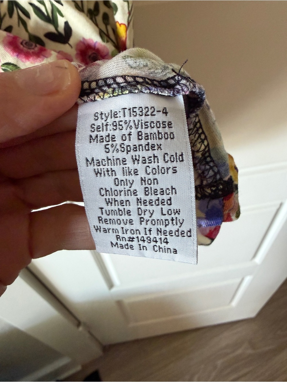 Johnny Was The Janie Favorite Sky Flower Short Sleeve V-neck Swing Tee XXL - Picture 6 of 7